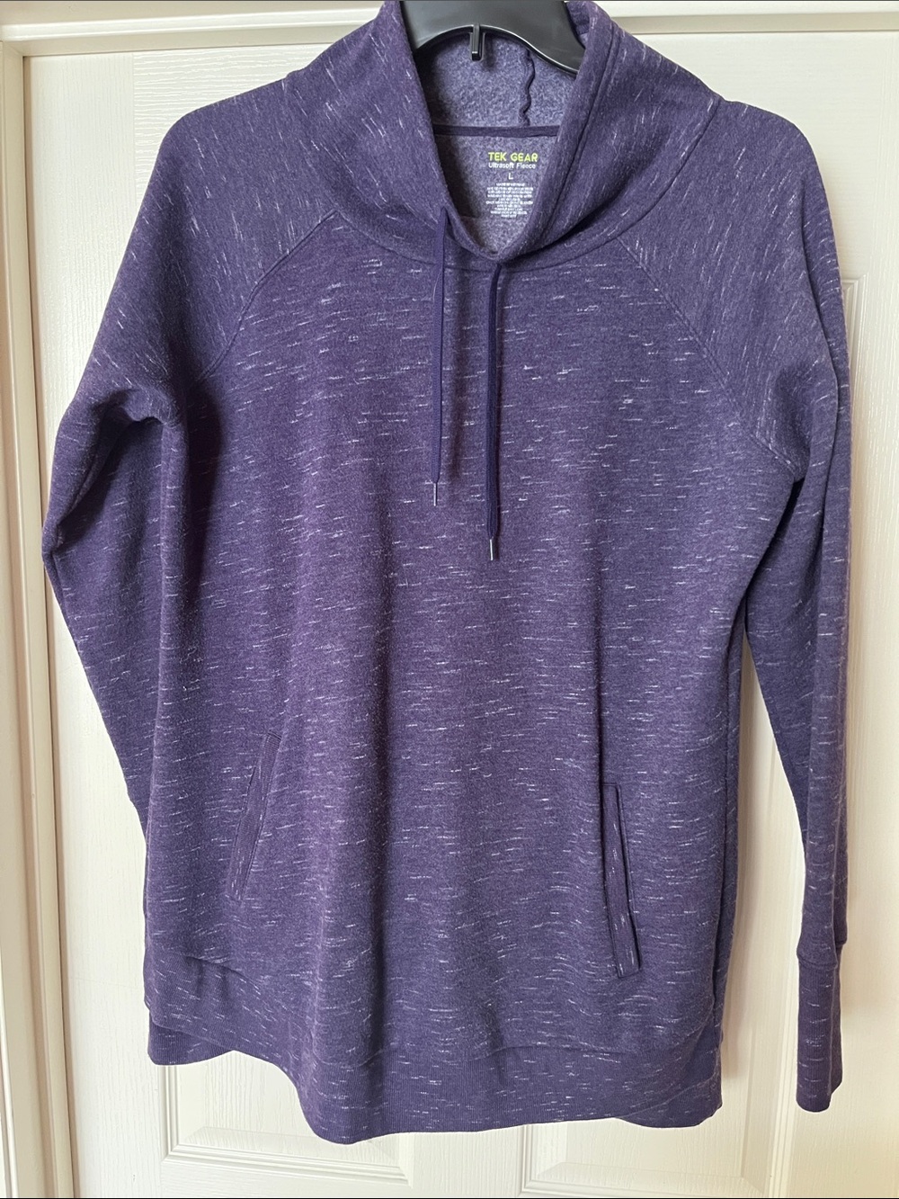 tek gear Heathered Purple Cowl Neck Pullover